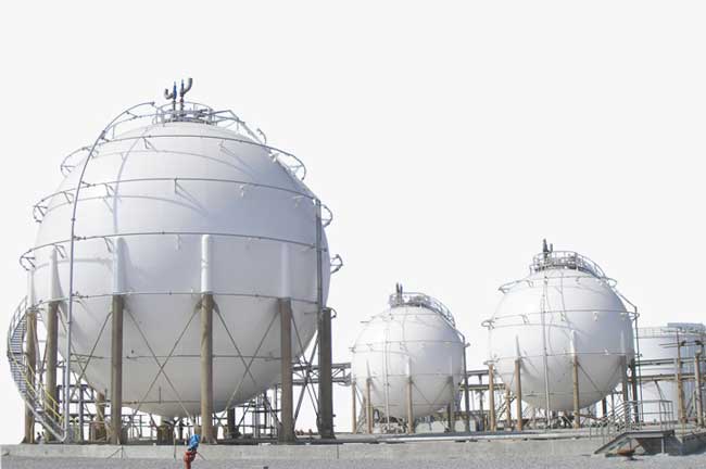 spherical steel oil tanks