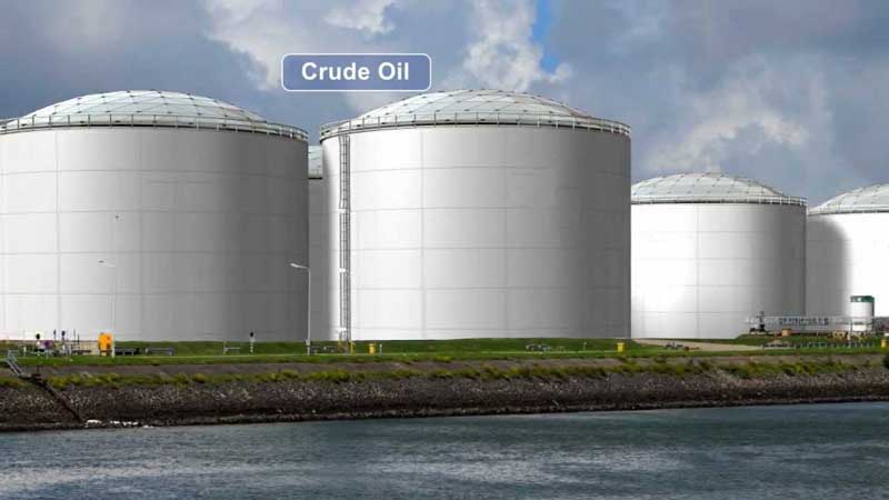 crude oil storage tanks