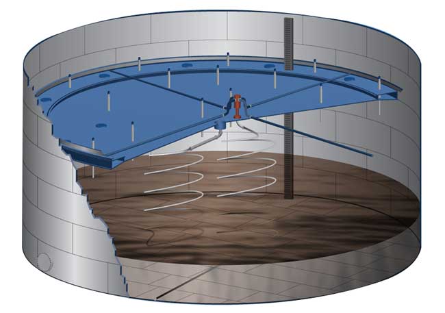 vertical cylinder internal floating roof oil tanks