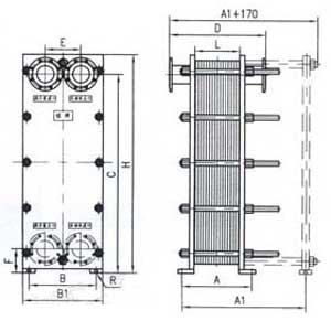 Br0.5 plate heat exchanger structure