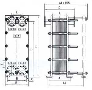 Br0.35 plate heat exchanger structure