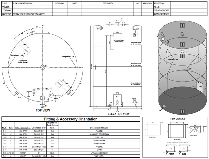 storage tank custom design