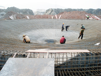 storage tank installation