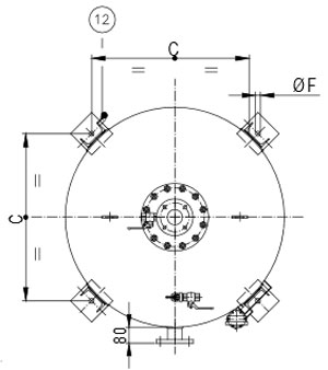 vertical bladder tank without ratio controller