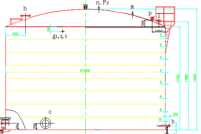 vertical storage tank design drawing